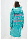 Turquoise raincoat