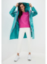 Turquoise raincoat