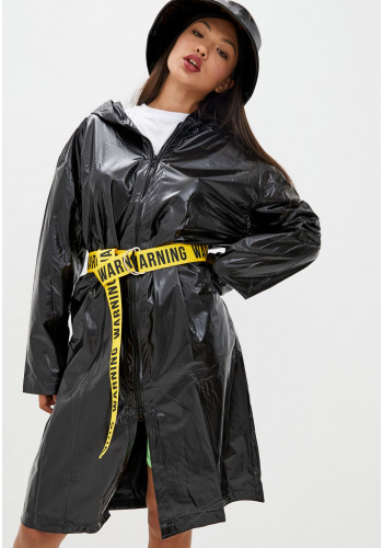 Black with long "Warning" belt