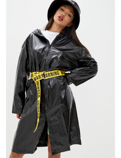 Black with long "Warning" belt