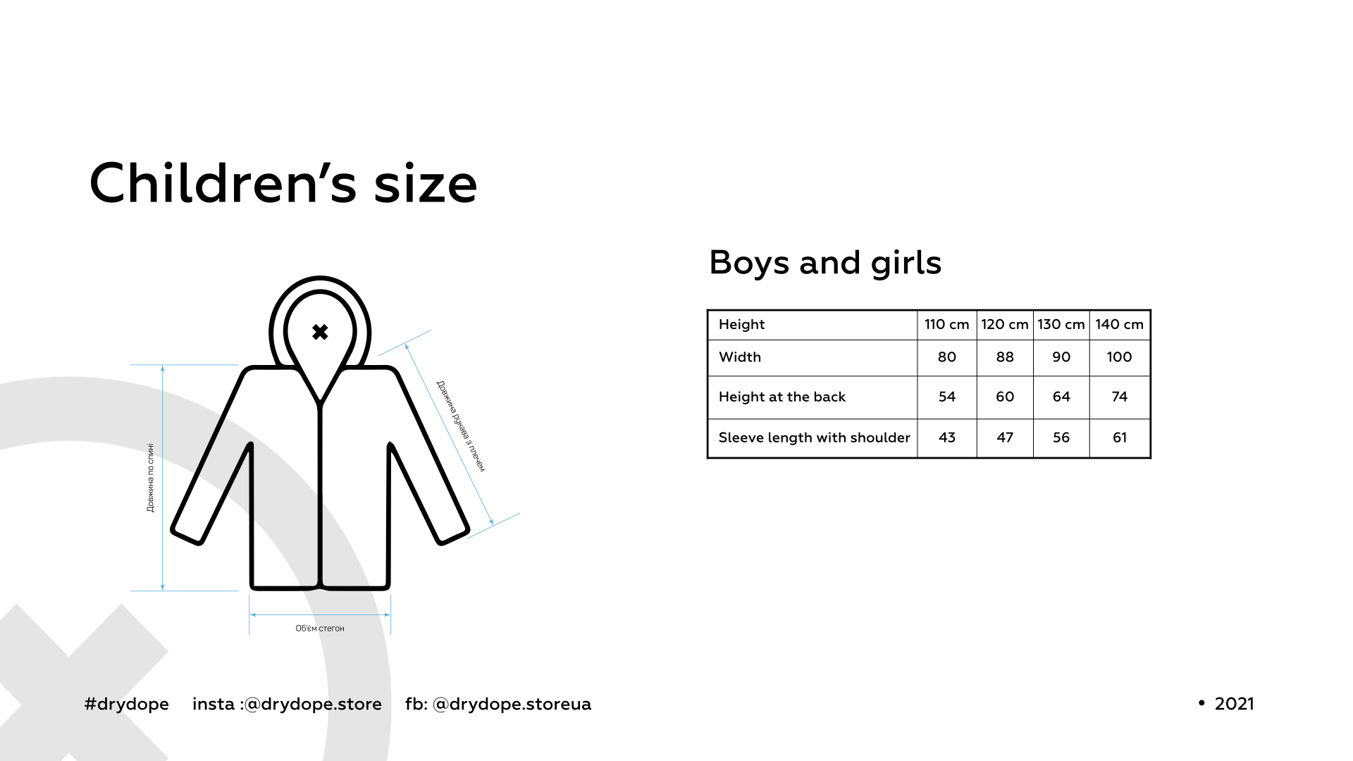 sizes